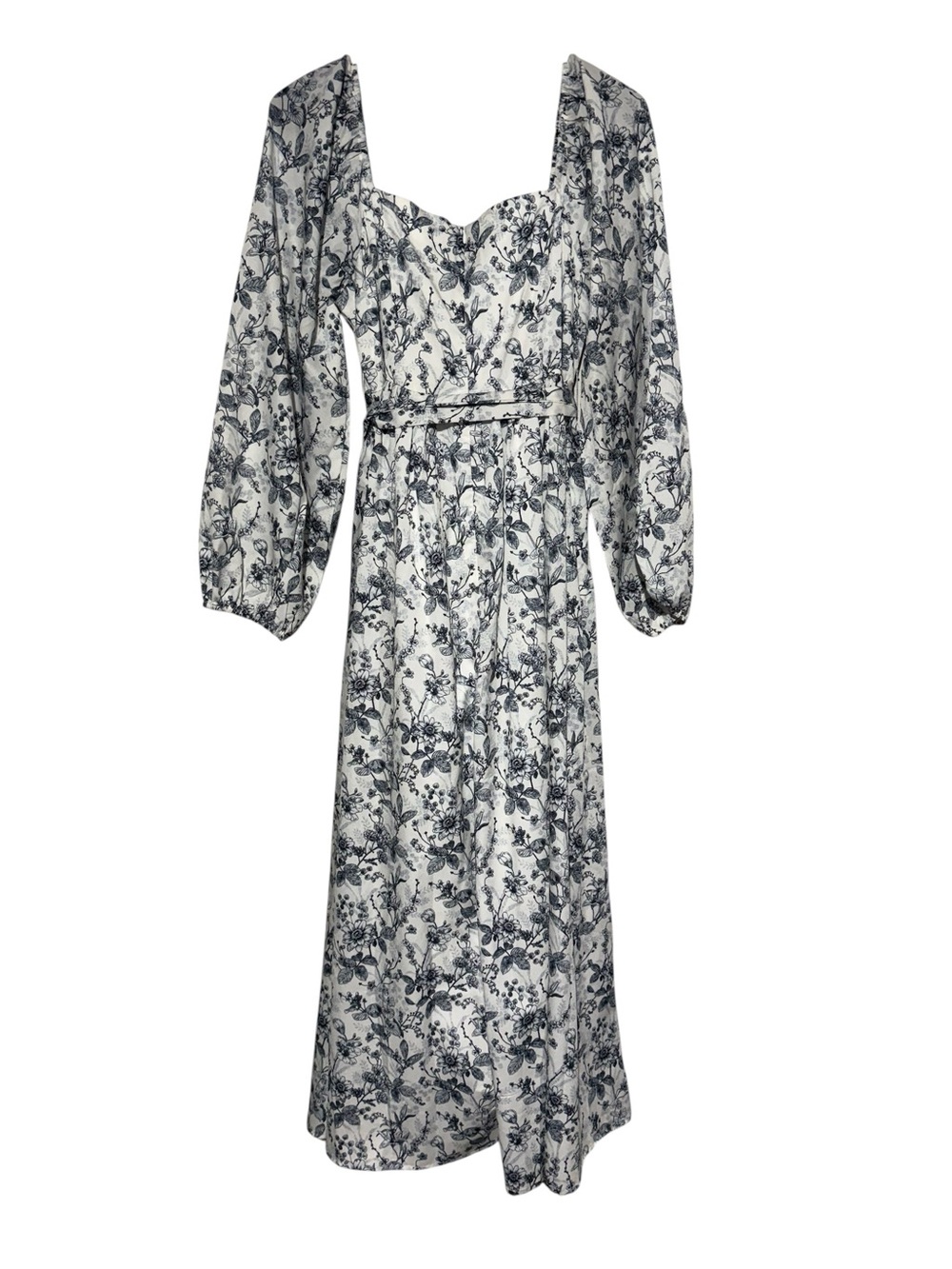 Shop The Mint Blue Print Midi Maxi Dress Medium Sweetheart Resortwesr Old Money